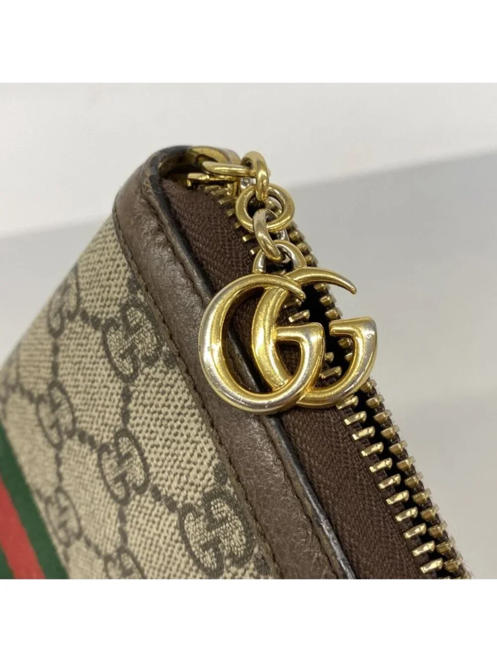 Gucci Wallet Ophidia Brown Gold